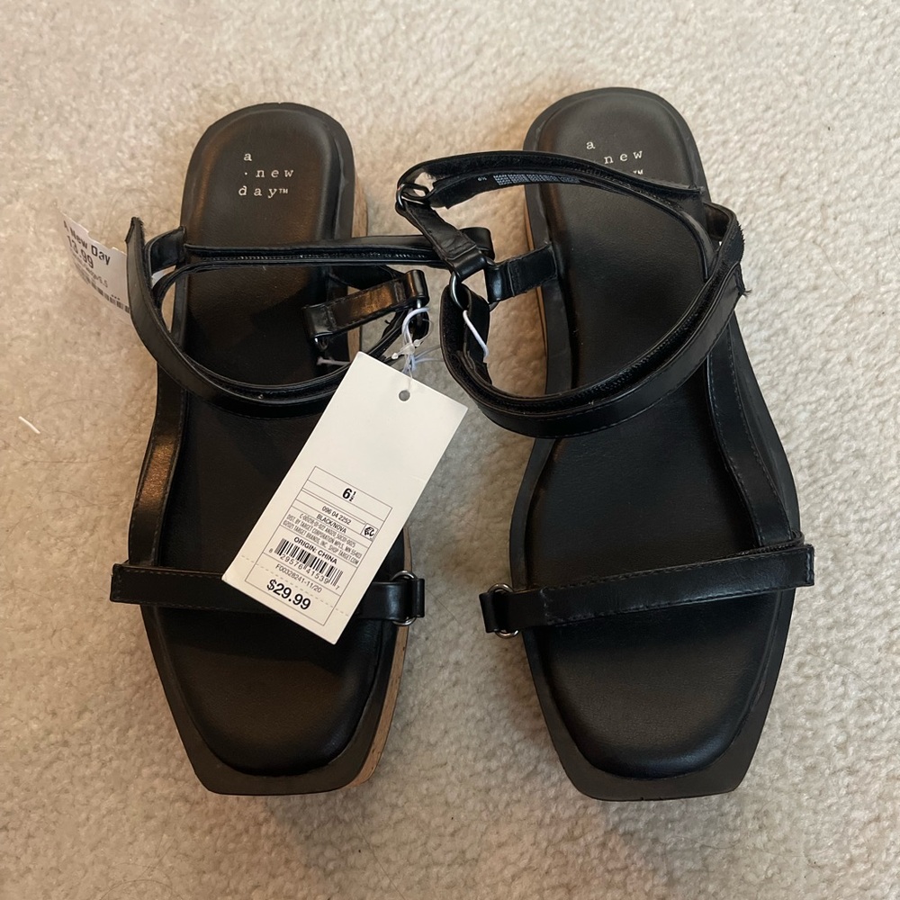 Black Strappy Sandals